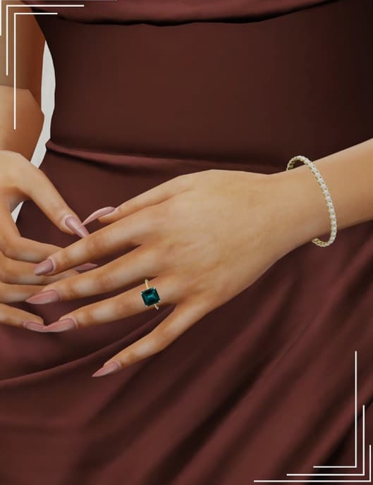 Браслет и кольцо Teal Sapphire